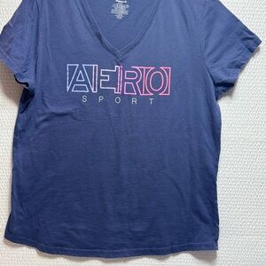 Aeropostale Sport Blue Crew Neck Tee